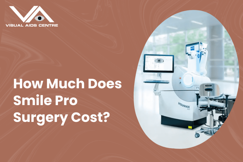 A VisuMax 800 laser machine used for SMILE Pro surgery, paired with the text "How Much Does Smile Pro Surgery Cost?".